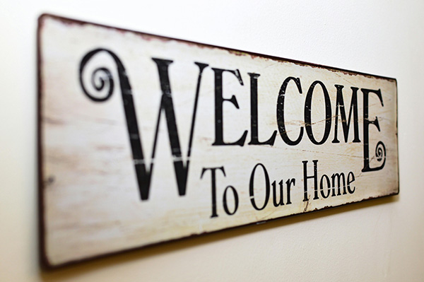 Welcome to our home picture